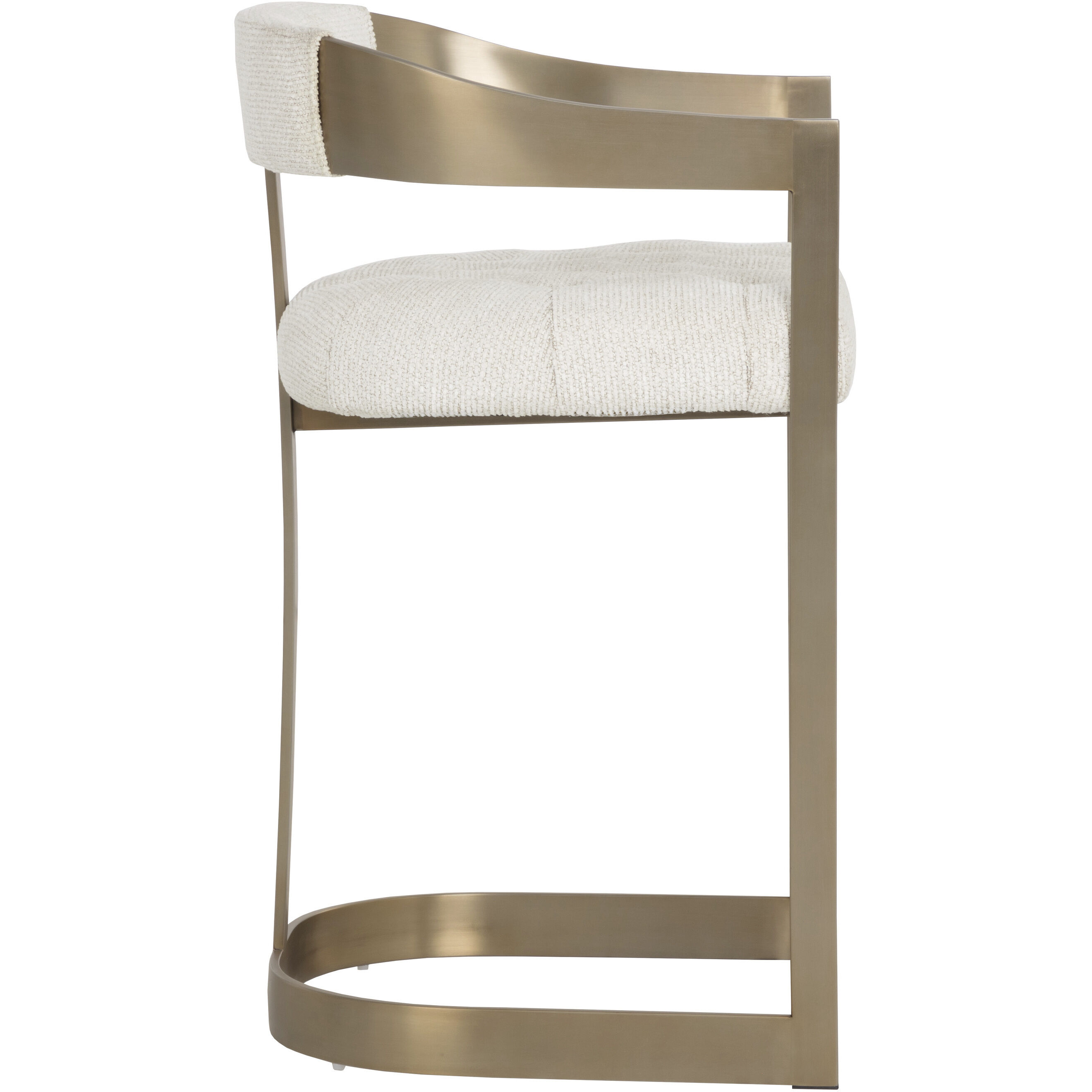 Beaumont 35.25 inch Antique Brass / Rhea Light Barley Counter Stool